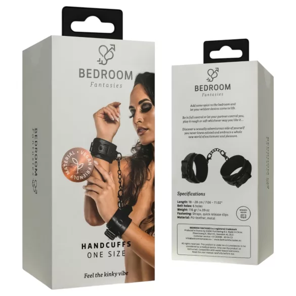 Bedroom Fantasies - χειροπέδες με αλυσίδα - μαύρο - sex παιχνίδι