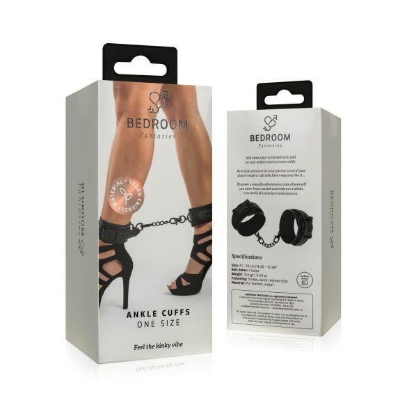 Bedroom Fantasies - χειροπέδες αστραγάλου με αλυσίδα - μαύρο