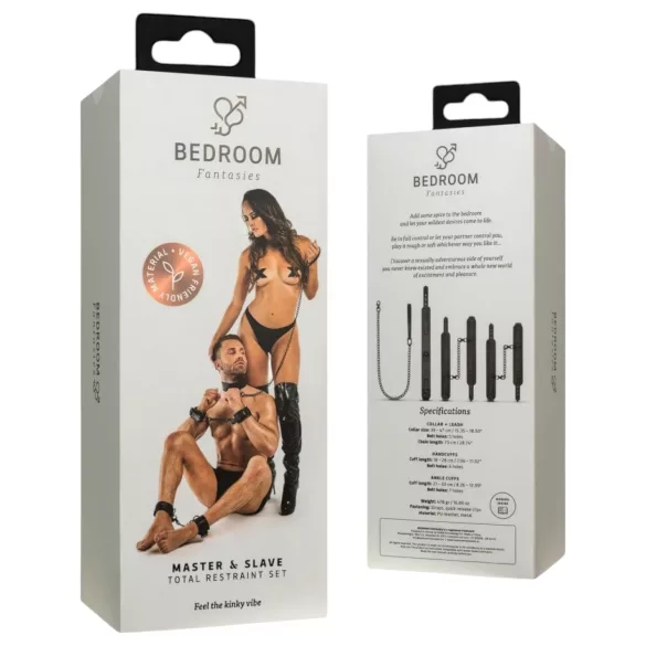 Bedroom Fantasies - σετ δεσίματος σώματος 4 τεμαχίων - μαύρο