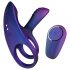 Hueman Infinity Ignite - δακτύλιος πέους και όρχεων με δόνηση (μοβ)