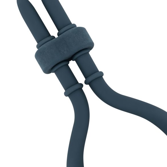 Boners - δονητικό ρυθμιζόμενο δαχτυλίδι πέους - μπλε