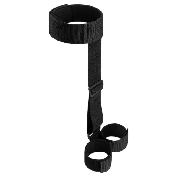 Bedroom Fantasies - σετ λαιμοδέτης και χειροπέδες - μαύρο - BDSM αξεσουάρ