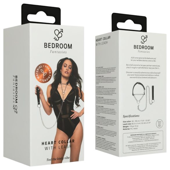 Bedroom Fantasies - κολάρο με λουρί - μαύρο