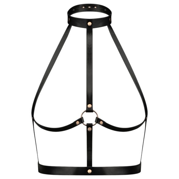 Rosy Gold - σέξι κορμάκι - διχτυωτό - μαύρο/ροζ χρυσό