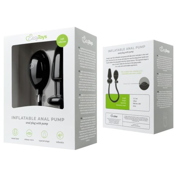 EasyToys - φουσκωτό πρωκτικό βύσμα - μαύρο