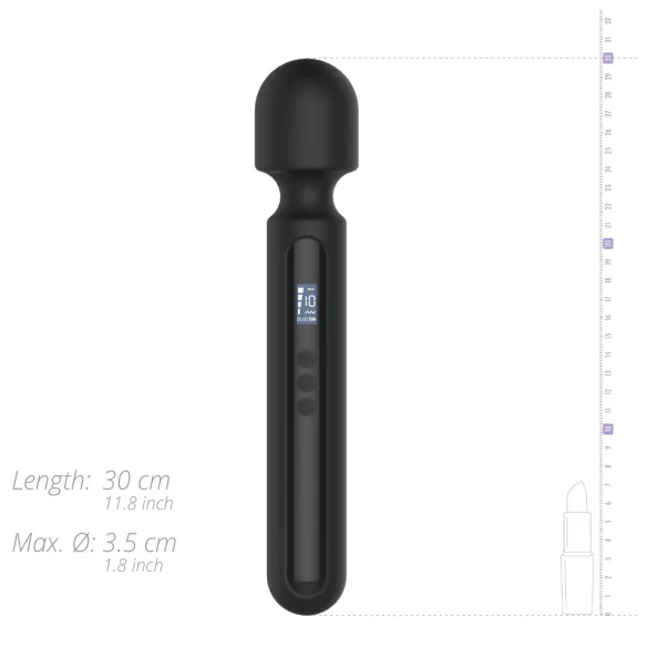 BLAQ - δονητής massager μεγάλος - ψηφιακός - μαύρο