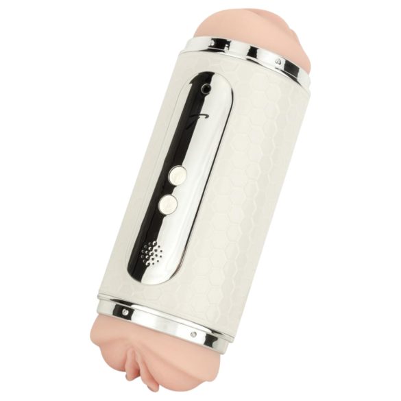 Teazers - ανδρικό masturbator στόματος & αιδοίου - φωνητικός έλεγχος - λευκό