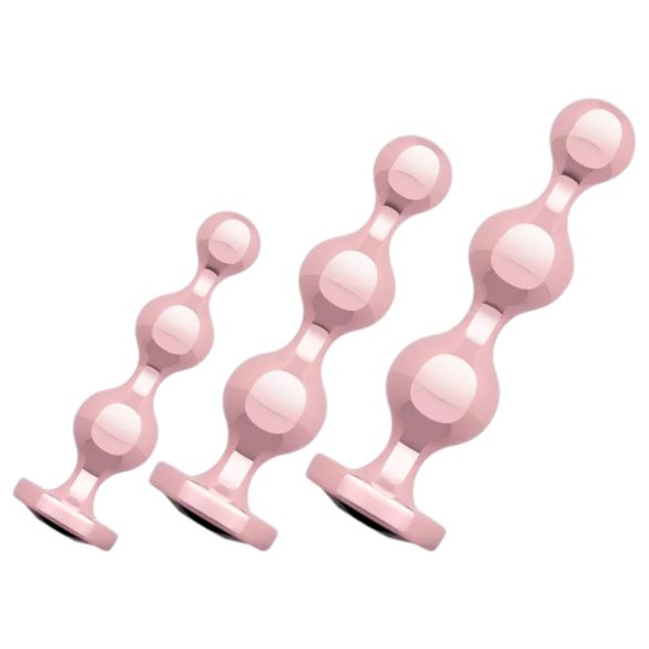 Rosy Gold - σετ πρωκτικών δονητών - ροζ χρυσό