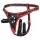 Easytoys - ζώνη με τριπλό δονητή strap-on - μαύρο