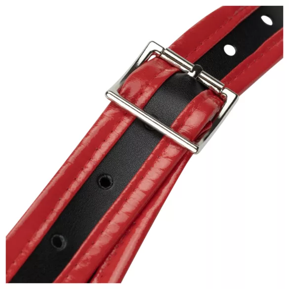 Easytoys - ζώνη με τριπλό δονητή strap-on - μαύρο