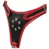 Easytoys - ζώνη με τριπλό δονητή strap-on - μαύρο