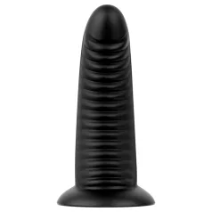   BUTTR Double Ribbed - γιγαντιαίο ραβδωτό πρωκτικό βύσμα (μαύρο) - 26 εκ.