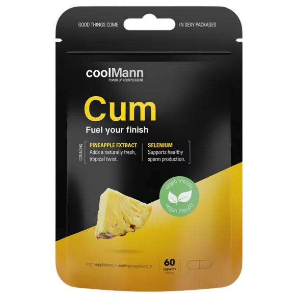 CoolMann Cum - συμπλήρωμα διατροφής σε κάψουλες για άνδρες με ανανά (60 τεμ.)