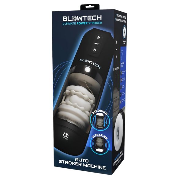 Dreamtoys Blowtech - δονητής με κίνηση & δόνηση (μαύρο)