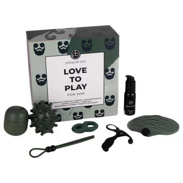 Pleasure Box Love to Play - σετ ανδρικός αυνανιστής - 6 τεμάχια