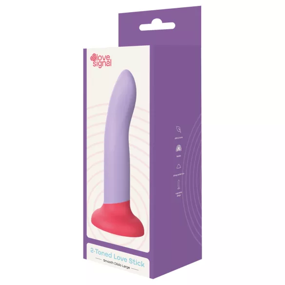 Dreamtoys Love Signal - δίχρωμο σιλικονούχο dildo μεγάλο (μωβ)