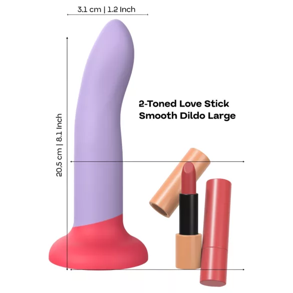 Dreamtoys Love Signal - δίχρωμο σιλικονούχο dildo μεγάλο (μωβ)