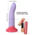 Dreamtoys Love Signal - δίχρωμο σιλικονούχο dildo μεγάλο (μωβ)