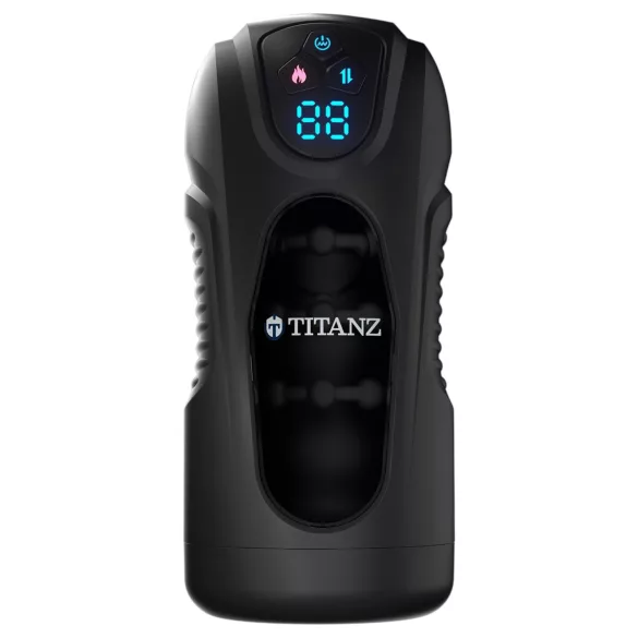 Titanz Ultimate Heat & Thrusting - αυτόματο ανδρικό masturbator (μαύρο)