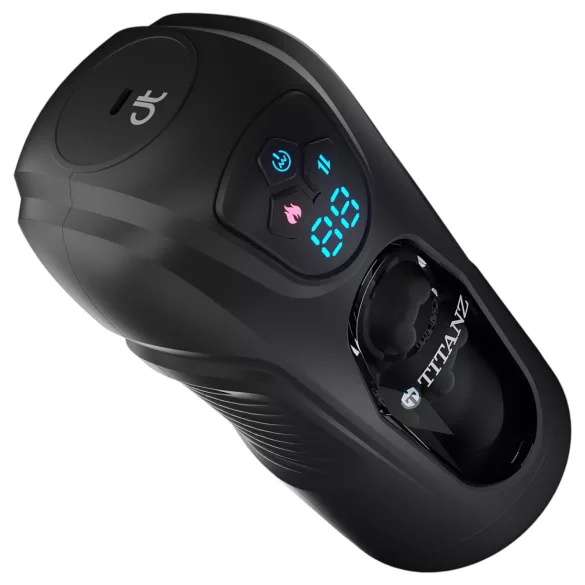 Titanz Ultimate Heat & Thrusting - αυτόματο ανδρικό masturbator (μαύρο)