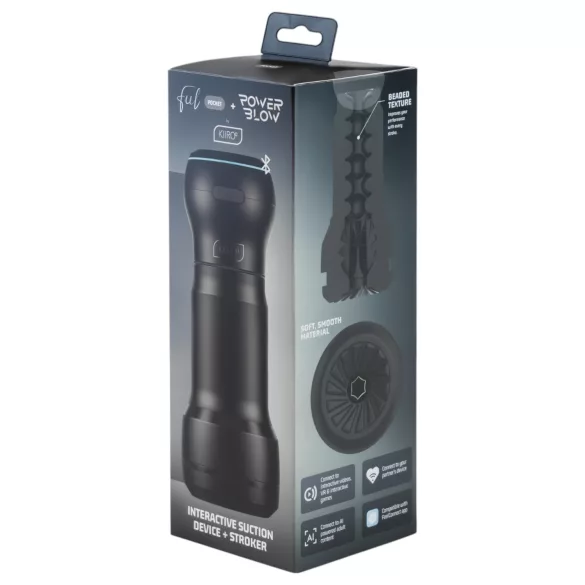 Kiiroo PowerBlow + Feel Pocket τσέπης ανδρικός αυνανιστής (μαύρο)