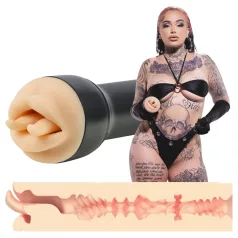   Kiiroo Feel Leigh Raven - τεχνητό στόμα με κομμένη γλώσσα (φυσικό χρώμα)