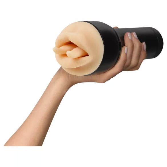 Kiiroo Feel Leigh Raven - τεχνητό στόμα με κομμένη γλώσσα (φυσικό χρώμα)