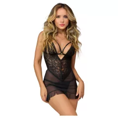   Zôf Eve - διάφανο δαντελένιο babydoll με στρινγκ (μαύρο)