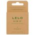 LELO Hex Organic - προφυλακτικό ενισχυμένο - φυσικό λάτεξ - 3 τεμάχια
