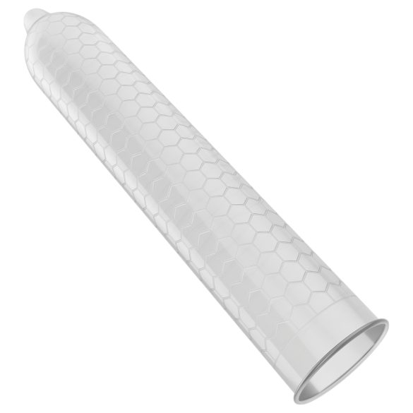 LELO Hex Organic - προφυλακτικό ενισχυμένο - φυσικό λάτεξ - 3 τεμάχια