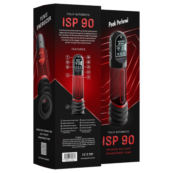 Peak Performa - αντλία πέους αυτόματη με infraled - διάφανη