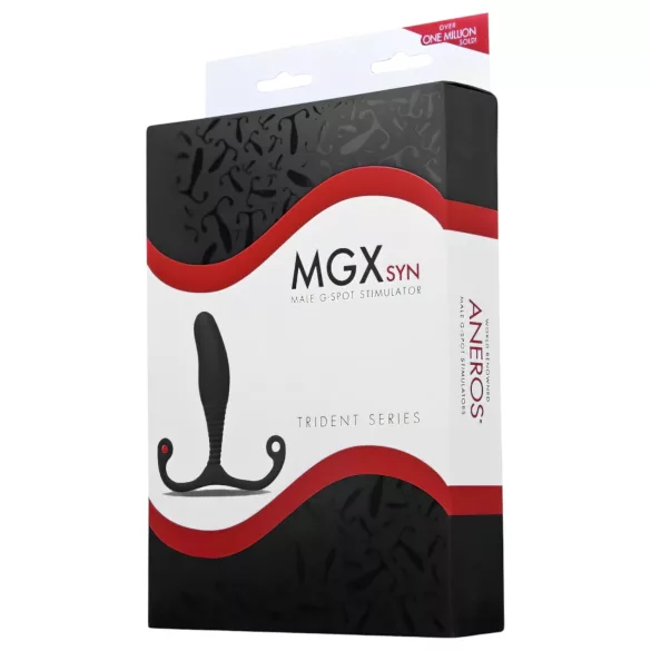 Aneros MGX Syn Trident - πρωκτικό dildo προστάτη (μαύρο)