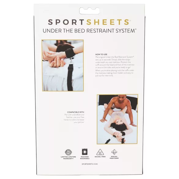 Sportsheets - σετ δεσίματος για κρεβάτι - μαύρο