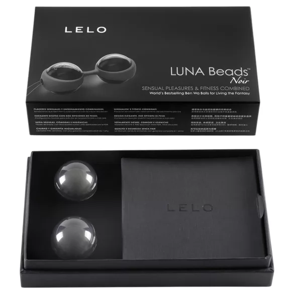 LELO - μπάλες kegel για γυναίκα - ρυθμιζόμενες Luna Noir
