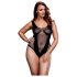 BACI Plus Size - Μαύρο Διχτυωτό Σώμα - Ραφινάτο (XL-XXL)