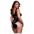 BACI Plus Size - Μαύρο Διχτυωτό Σώμα - Ραφινάτο (XL-XXL)