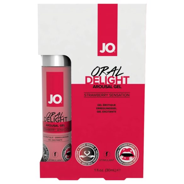 System JO Oral Delight - Δροσερό, Βρώσιμο Λιπαντικό - Φράουλα (30ml)