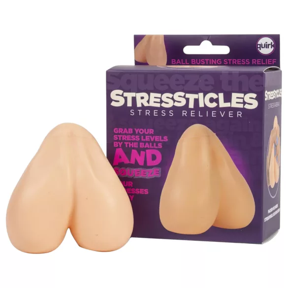 Stressticles - μπαλάκι αντιστρές - όρχεις σιλικόνης - φυσικό χρώμα