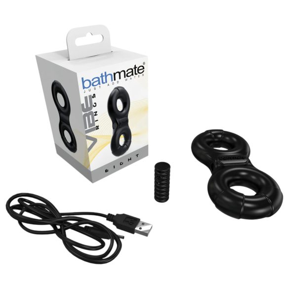 Δαχτυλίδι Bathmate Vibe Eight - Μαύρο, με δόνηση, επαναφορτιζόμενο.