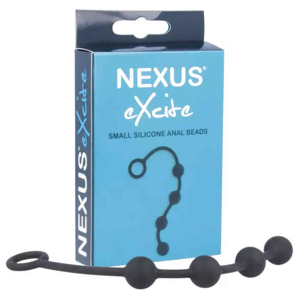 Nexus Excite - πρωκτικό ομοίωμα με 4 σφαίρες - σιλικόνη μαύρο μικρό