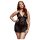BACI - babydoll δαντέλα plus size με λαιμόκοψη - μαύρο (XL-XXL)