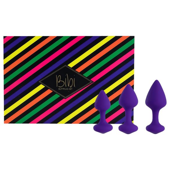 Feelztoys Bibi - Σετ πρωκτικών βυσμάτων - μωβ (3 τεμάχια)
