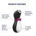 Satisfyer Penguin - δονητής κλειτορίδας επαναφορτιζόμενος αδιάβροχος μαύρο-λευκό