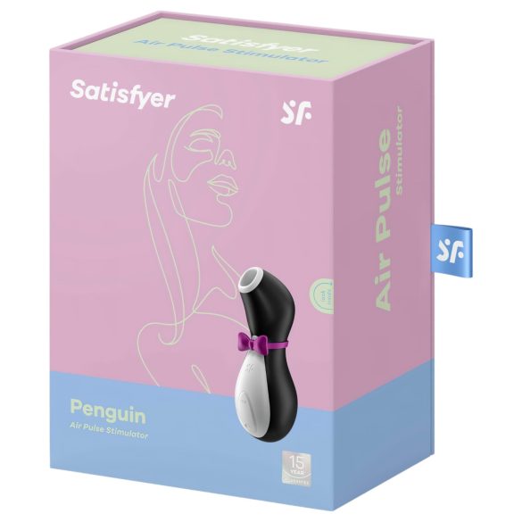 Satisfyer Penguin - δονητής κλειτορίδας επαναφορτιζόμενος αδιάβροχος μαύρο-λευκό