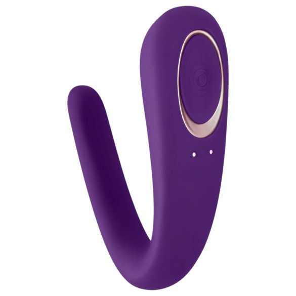 Satisfyer Double Classic - αδιάβροχος, επαναφορτιζόμενος δονητής για ζευγάρια (μωβ)