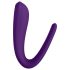 Satisfyer Double Classic - αδιάβροχος, επαναφορτιζόμενος δονητής για ζευγάρια (μωβ)