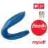 Satisfyer Double Whale - δονητής ζευγαριού 2 μοτέρ - μπλε
