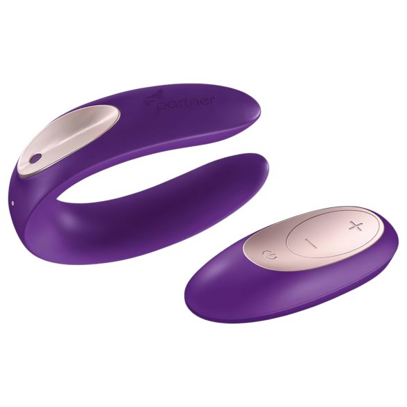 Satisfyer Double Plus Remote - Επαναφορτιζόμενος Δονητής Ζευγαριών (Μωβ)