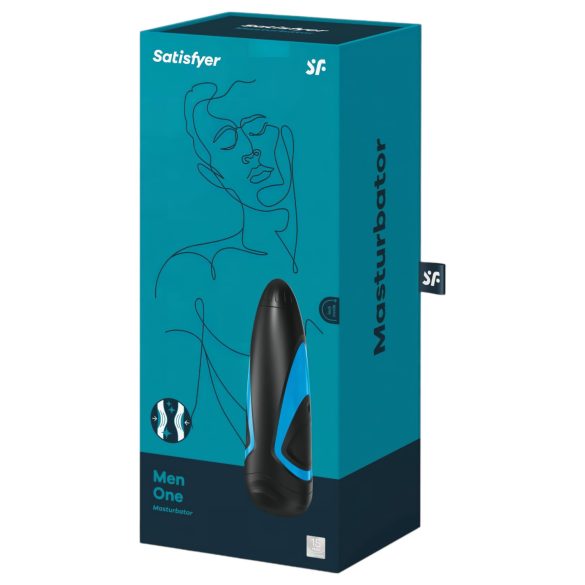 Satisfyer Men One - ανδρικό masturbator με αναρρόφηση - μπλε/μαύρο