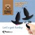 FEELZTOYS Funkybutts - σετ ασύρματων δονητών πρωκτού με μπαταρία (μαύρο)
